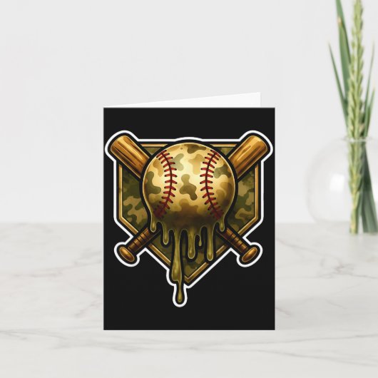 Carte Baseball Camo Drip Ice Cream Youth Boys Srts  (Devant)