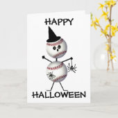 Carte Baseball d'Halloween (Fleur jaune)