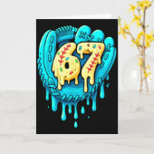 Carte Baseball Drip 6 7 Numéro 67 Six Sept Mème Hommes B (Fleur jaune)