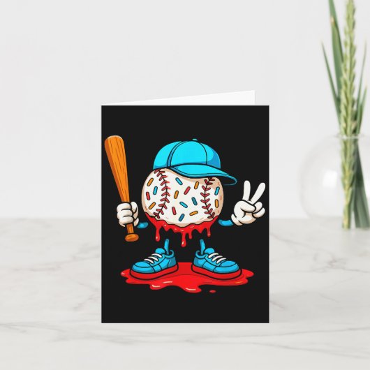 Carte Baseball Drip For Boys Ice Cream Drip Baseball (Devant)