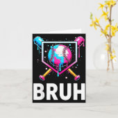 Carte Baseball Drip Funny Bruh Ice Cream Dripng Matching (Fleur jaune)