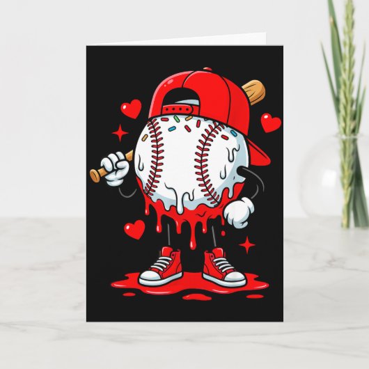 Carte Baseball Drip Icecream Apparel Youth Boy Valentine (Devant)