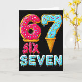 Carte Baseball Drip Numéro 67 Joueur 67 Mème Crème Glacé (Fleur jaune)