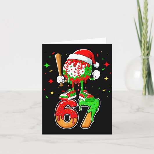 Carte Baseball Drip Numéro 67 Mème Crème Glacée Dégoulin (Devant)