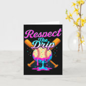 Carte Baseball Drip Team For Boys Ice Cream Cool  (Fleur jaune)