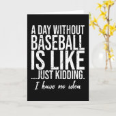 Carte Baseball drôle idée cadeau sportif (Fleur jaune)