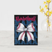 Carte Baseball Mama Coquette Bow Game Day Baseball Mom M (Fleur jaune)