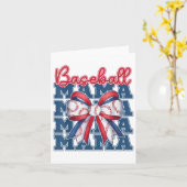Carte Baseball Mama Coquette Bow Sport Maman Fête des mè (Fleur jaune)