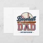 Carte Baseball Papa - Classique (Devant / Derrière)