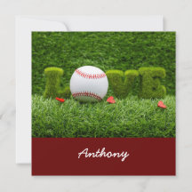 Baseball pour la Saint Valentin avec amour sur le 