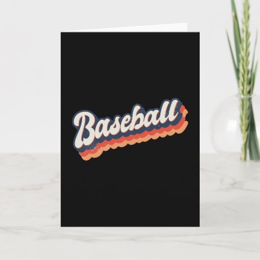 Carte Baseball Retro Sports Vintages (Devant)