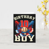 Carte Baseball Splash Drip 10th Birthday Srts Lover Boy  (Fleur jaune)