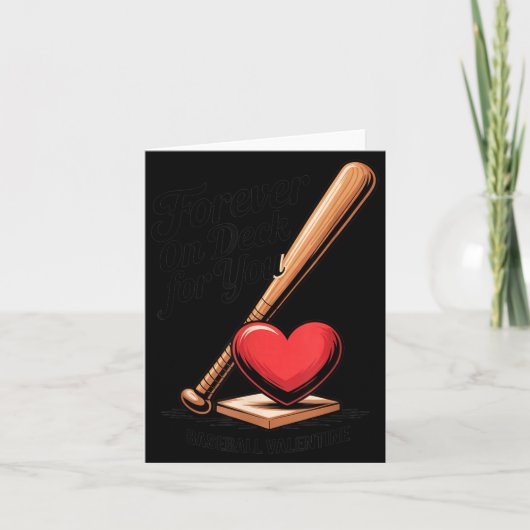 Carte Baseball Valentine Forever On Deck Pour Vous Tee (Devant)