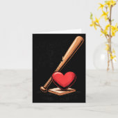 Carte Baseball Valentine Forever On Deck Pour Vous Tee (Fleur jaune)
