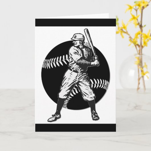 Carte Baseball : Vintage (Fleur jaune)