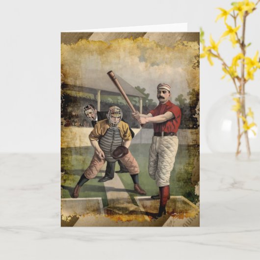 Carte Baseball : Vintage (Fleur jaune)
