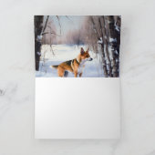 Carte Basenji Laisser neiger Noël (Intérieur)