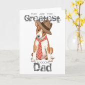 Carte Basenji Papa (Fleur jaune)