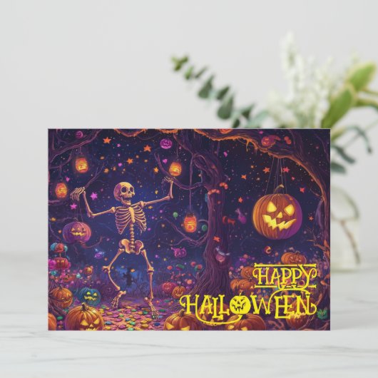 Carte Bash Halloween Boo-gee bones (Debout devant)