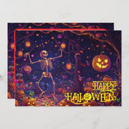 Carte Bash Halloween Boo-gee bones (Devant / Derrière)