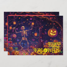 Carte Bash Halloween Boo-gee bones