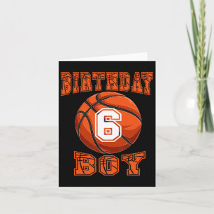 Carte Basket - Anniversaire Garçon 6 Anniversaire 6e Ann