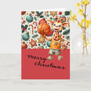 Carte Basket avec thème de Noël pour le joueur