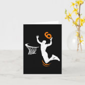 Carte Basket-ball 6 ans Dunk 6 ans Fête Boys (Fleur jaune)