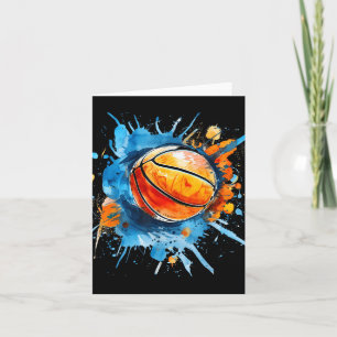 Carte Basket-ball Artwork Basket-ball Boucle d'eau color