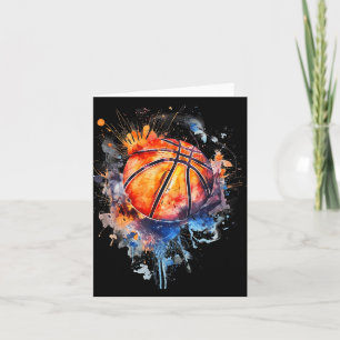 Carte Basket-ball Artwork Basket-ball Boucle d'eau color