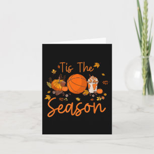 Carte Basket-ball Automne Chute Vintage Thanksgiving Hom
