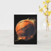 Carte Basket-ball Basketball Lover Dessin Waterc (Fleur jaune)