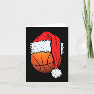 Carte Basket-ball Christmas Ball Santa Hat Xmas Boys Hom