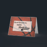 Carte Basket-ball d'anniversaire Great Grandson<br><div class="desc">Ce serait la carte parfaite à envoyer à votre arrière-petit-fils pour son anniversaire. Il appréciera surtout cela s'il aime particulièrement le sport du basket-ball. Obtenez-lui cette carte aujourd'hui ! LE TEXTE SUR LA COUVERTURE DE CETTE CARTE EST LE STYLE GRUNGE QUI RESSEMBLE INTENTIONNELLEMENT AU VIEILLISSEMENT ET À LA PORTÉE.</div>