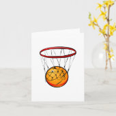 Carte Basket-ball dans le cercle (Fleur jaune)