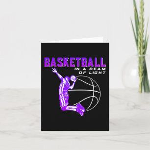 Carte Basket-ball dans un rayon de lumière