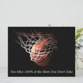 Carte Basket-ball de devis motivationnel (Debout devant)