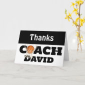 Carte Basket-Ball En Net Pour Merci Entraîneur (Fleur jaune)