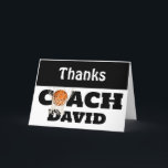 Carte Basket-Ball En Net Pour Merci Entraîneur<br><div class="desc">Basketball en net pour merci à Coach. Tout le texte est modifiable.</div>