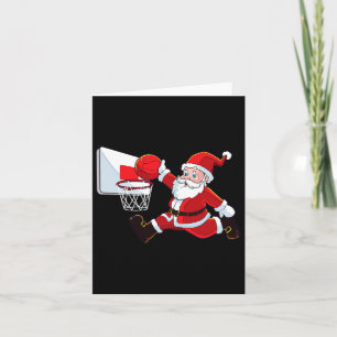 Carte Basket-ball Noël Père Noël Chelem Dunk Hommes Garç