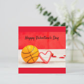 Carte Basket-ball Saint-Valentin Basket-ball avec amour (Debout devant)