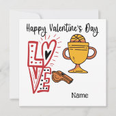 Carte Basket-ball Saint-Valentin du joueur avec amour (Devant)