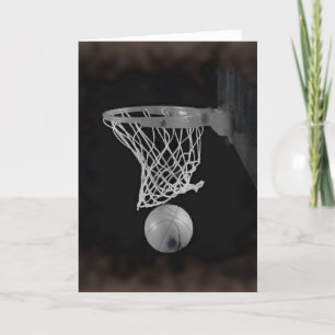 Carte Basket-ball Sépia