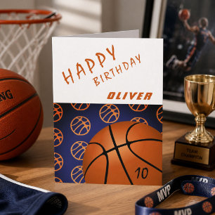 Carte Basket-ball Sports Joyeux Anniversaire Enfant