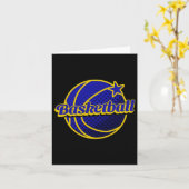 Carte Basket-Ball Star Bleu Et Jaune (Fleur jaune)