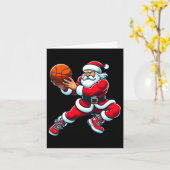 Carte Basket du Père Noël (Fleur jaune)