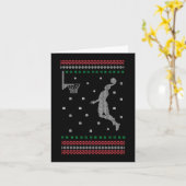 Carte Basket Dunking Christmas Cool Sport Ugly X-Mas (Fleur jaune)