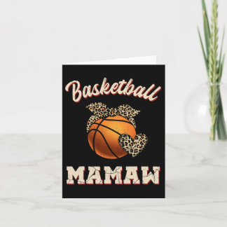 Carte Basket Mamaw Bandana Leopard Coeur fans Mère