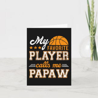 Carte Basket Mon Joueur Favori M'Appelle Papaw