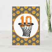 Carte Basketball 10e anniversaire avec numéro dans mini  (Devant)